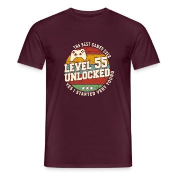 Original 1969 55th Anniversary Retro Gift - Men's T-Shirt - brick red - Front - AI Model Male 178 light (178cm)