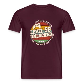 Original 1966 58e Anniversaire Cadeau Retro - T-shirt homme - rouge brique - Devant - AI Model Male 178 light (178cm)