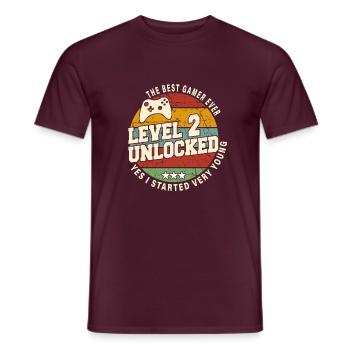 Original 2022 2e Anniversaire Cadeau Retro - T-shirt homme - rouge brique - Devant - AI Model Male 178 light (178cm)