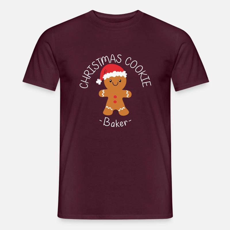 Christmas Cookie Baker - Männer T-Shirt - Ziegelrot