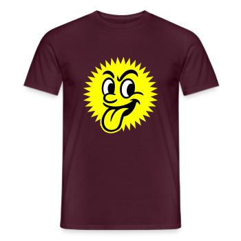 Soleil Été Visage - T-shirt homme - rouge brique - Devant - AI Model Male 178 light (178cm)