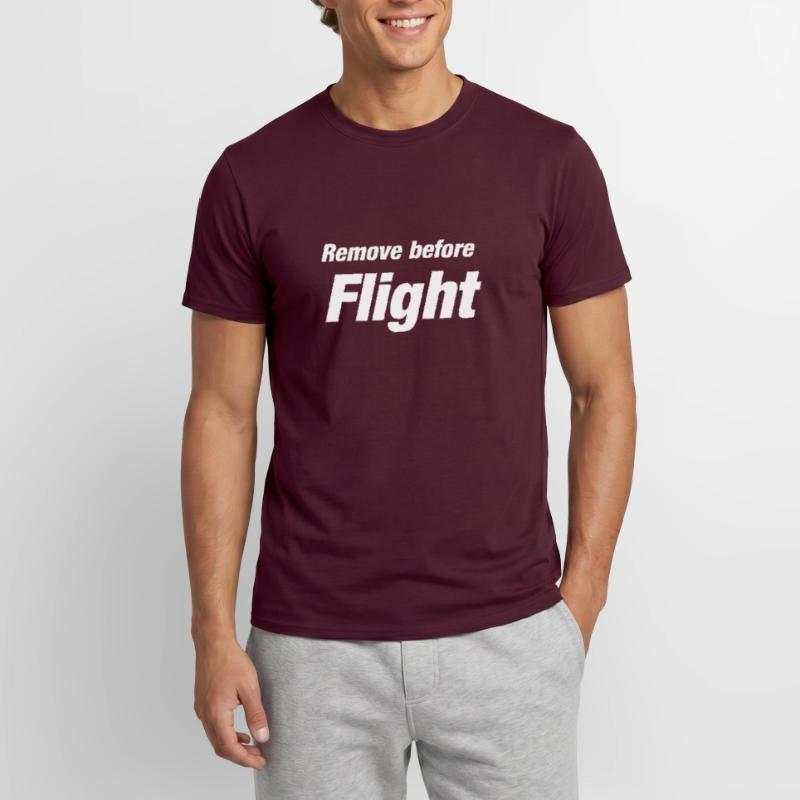 Remove before Flight Saying Pilot Gift Idea Men's T-Shirt