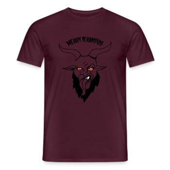 Merry Krampus Nikolaus - Men's T-Shirt - brick red - Front - AI Model Male 178 light (178cm)