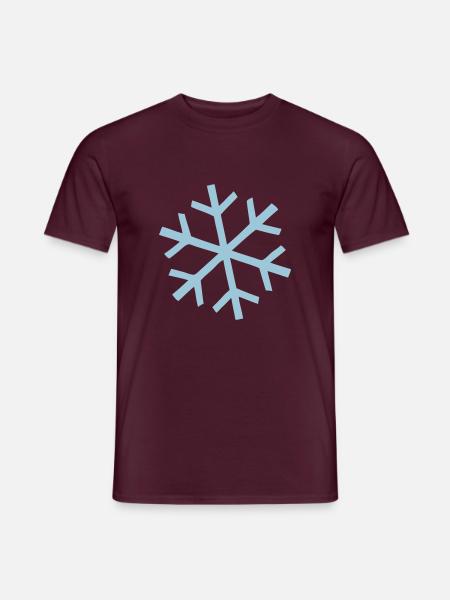 Schneeflocke - Männer T-Shirt - Ziegelrot