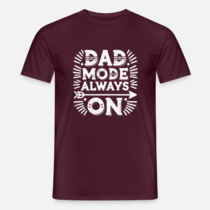 Papa-Modus: Immer eingeschaltet - Männer T-Shirt - Ziegelrot