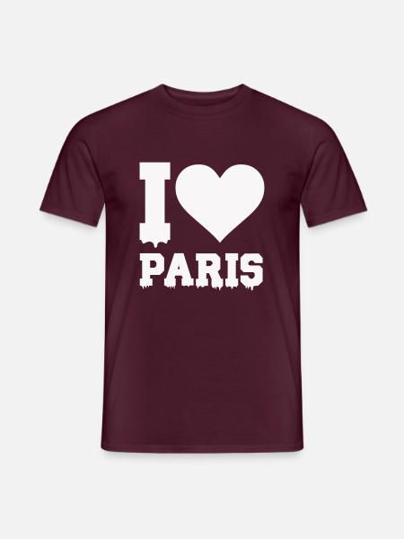 i love paris - Men's T-Shirt - brick red