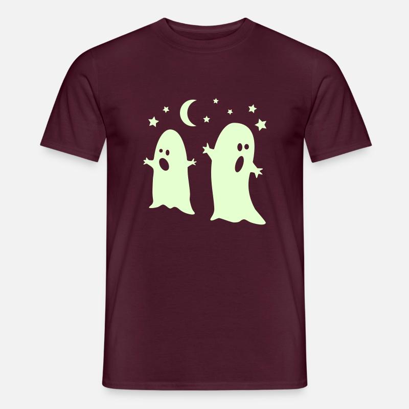 glow in the dark ghosts - Männer T-Shirt - Ziegelrot