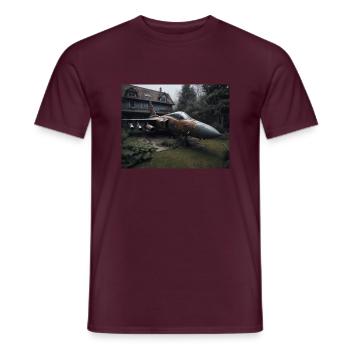Le guerrier oublié - T-shirt homme - rouge brique - Devant - AI Model Male 178 light (178cm)