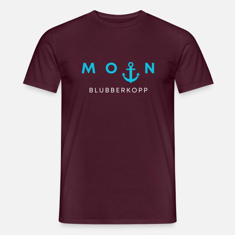 Moin Blubberkopp - Männer T-Shirt - Ziegelrot