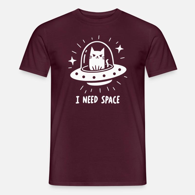 I Need Space - Männer T-Shirt - Ziegelrot