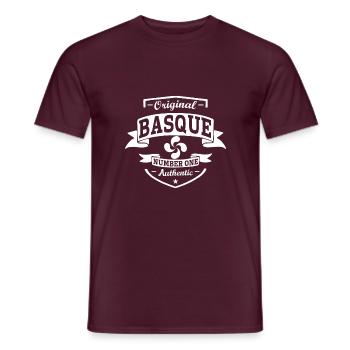 BF71DC8C E907 4140 8F1D A56946E5C857 - Männer T-Shirt - Ziegelrot - Vorne - AI Model Male 178 light (178cm)