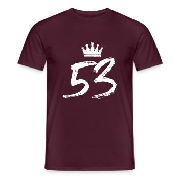 53 Number crown - Men's T-Shirt - brick red - Front - AI Model Male 178 light (178cm)
