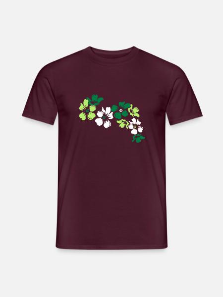 blumen - Männer T-Shirt - Ziegelrot