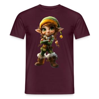 Toons #lovely elfes - T-shirt homme - rouge brique - Devant - AI Model Male 178 light (178cm)