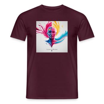 Evolve or repeat - Männer T-Shirt - Ziegelrot - Vorne - AI Model Male 178 light (178cm)