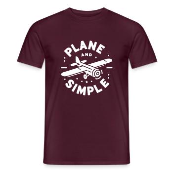 Ebene und einfach - Männer T-Shirt - Ziegelrot - Vorne - AI Model Male 178 light (178cm)