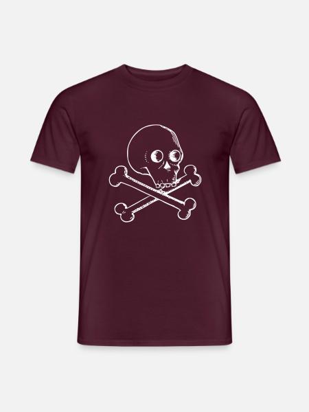 Skull and bones - Men's T-Shirt - brick red