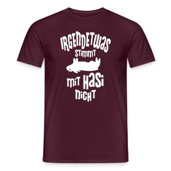 Hase lustig Ostern Geschenk Jäger Hasi Osterhase - Männer T-Shirt - Ziegelrot - Vorne - AI Model Male 178 light (178cm)