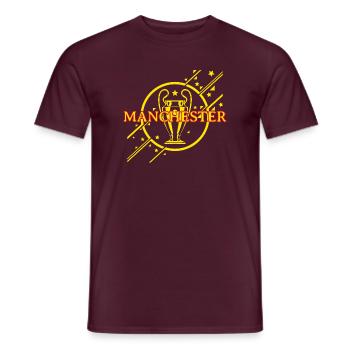 Manchester Gelb - Männer T-Shirt - Ziegelrot - Vorne - AI Model Male 178 light (178cm)