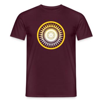 Die Sonne - Männer T-Shirt - Ziegelrot - Vorne - AI Model Male 178 light (178cm)