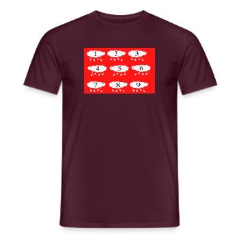 Comptage des moutons - T-shirt homme - rouge brique - Devant - AI Model Male 178 light (178cm)