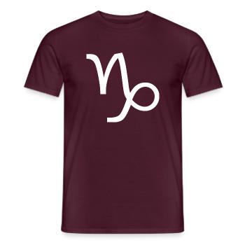 Sternzeichen Steinbock, exklusives T-Shirt Design - Männer T-Shirt - Ziegelrot - Vorne - AI Model Male 178 light (178cm)