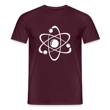 atom - Men's T-Shirt - brick red - Front - AI Model Male 178 light (178cm)