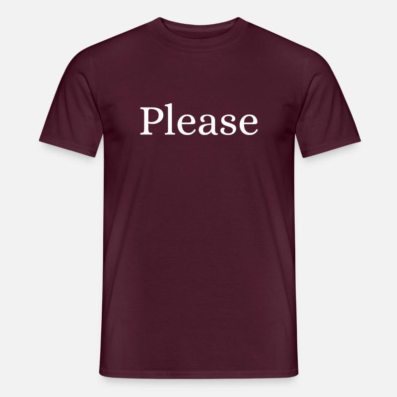 Bitte - Männer T-Shirt - Ziegelrot