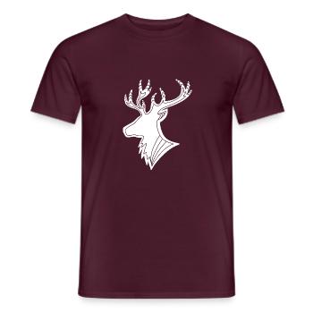 Majestätische Hirsch-Silhouette - Männer T-Shirt - Ziegelrot - Vorne - AI Model Male 178 light (178cm)