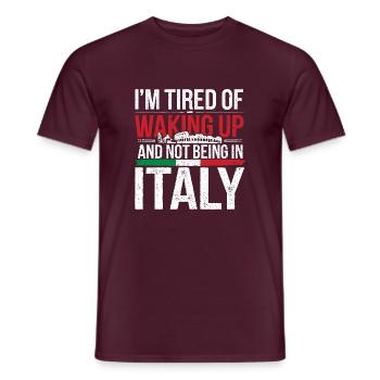 Longing for Italy - Men's T-Shirt - brick red - Front - AI Model Male 178 light (178cm)