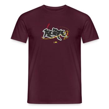 Aura Graffiti - T-shirt homme - rouge brique - Devant - AI Model Male 178 light (178cm)