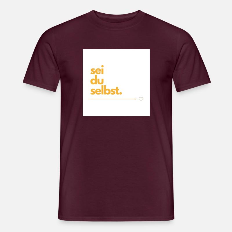 Sei du selbst - Männer T-Shirt - Ziegelrot
