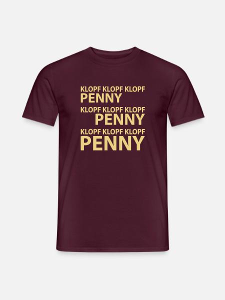 klopf klopf klopf penny - Männer T-Shirt - Ziegelrot