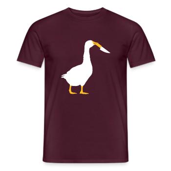 Gefährliche bewaffnete Gans - Männer T-Shirt - Ziegelrot - Vorne - AI Model Male 178 light (178cm)