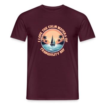 I Love the Calm Waters of Tranquility Bay - Men's T-Shirt - brick red - Front - AI Model Male 178 light (178cm)