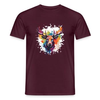 Elch - Männer T-Shirt - Ziegelrot - Vorne - AI Model Male 178 light (178cm)