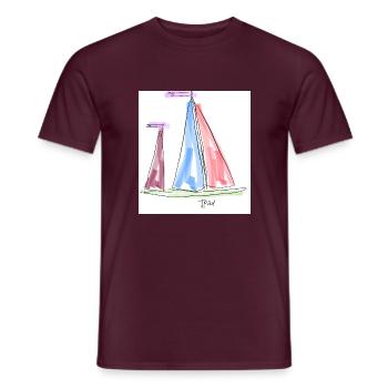 Boat Soul - Männer T-Shirt - Ziegelrot - Vorne - AI Model Male 178 light (178cm)