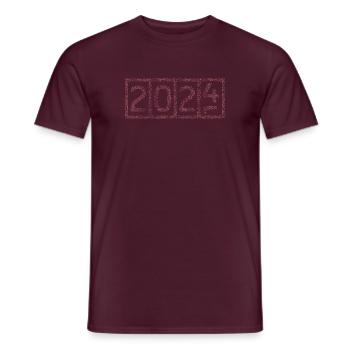 Digital New Year Shift - Men's T-Shirt - brick red - Front - AI Model Male 178 light (178cm)