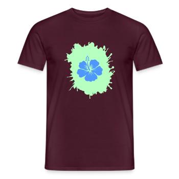 Hibiscus blobs - Men's T-Shirt - brick red - Front - AI Model Male 178 light (178cm)