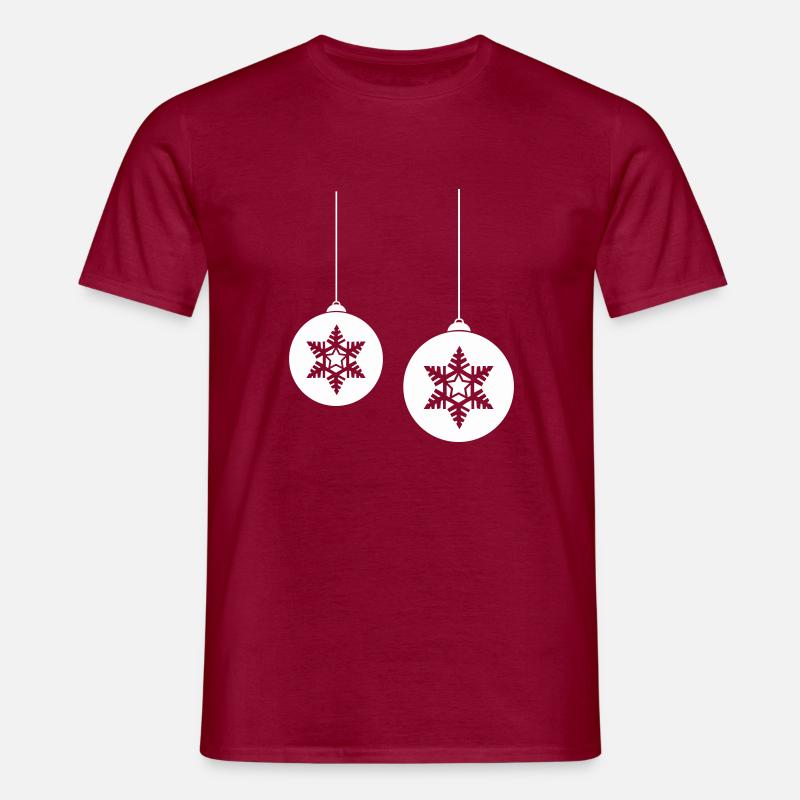 Weihnachtskugel stern 2 - Männer T-Shirt - Ziegelrot