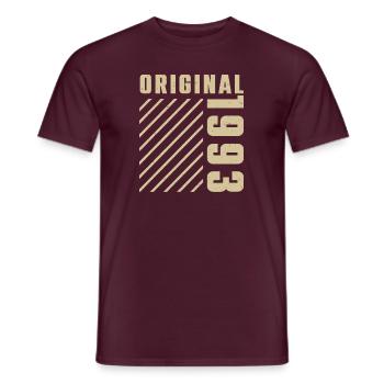 Original 1993 Authentic 1993 Vintage Bursdag - T-shirt homme - rouge brique - Devant - AI Model Male 178 light (178cm)