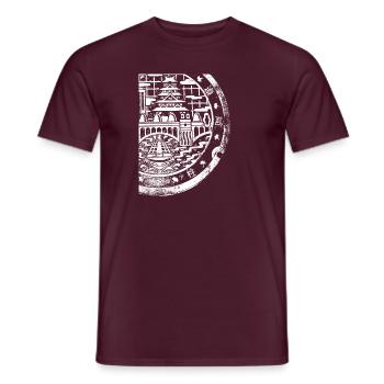 Kanaldeckeldruck Osaka, Japan - Männer T-Shirt - Ziegelrot - Vorne - AI Model Male 178 light (178cm)