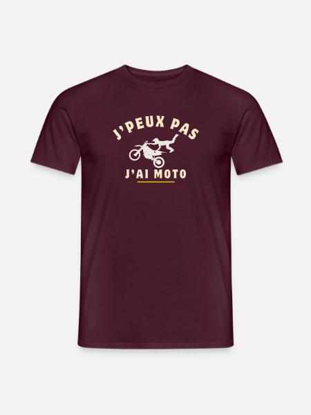 J'peux pas j'ai moto - T-shirt homme - rouge brique