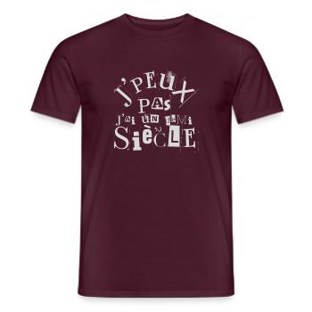 J'peux pas j'ai 50 ans | Demi siècle - T-shirt homme - rouge brique - Devant - AI Model Male 178 light (178cm)
