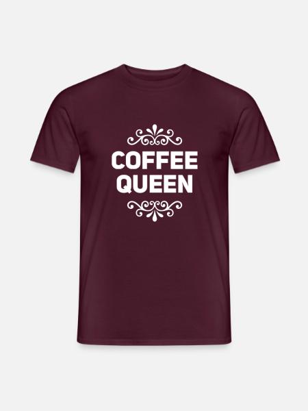 Coffee Queen saying - Männer T-Shirt - Ziegelrot
