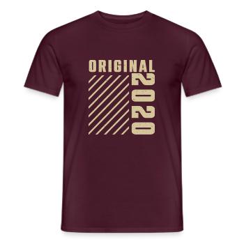 Original 2020 Authentic 2020 Vintage Bursdag - Männer T-Shirt - Ziegelrot - Vorne - AI Model Male 178 light (178cm)