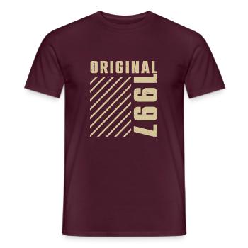 Original 1997 Authentischer Jahrgang Bursdag von 1997 - Männer T-Shirt - Ziegelrot - Vorne - AI Model Male 178 light (178cm)