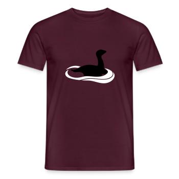 Dinosaure monstre du Loch Ness dans l'eau - T-shirt homme - rouge brique - Devant - AI Model Male 178 light (178cm)