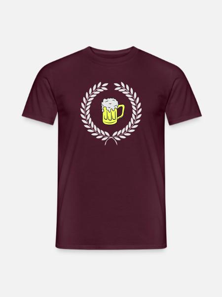 bier wappen - Männer T-Shirt - Ziegelrot