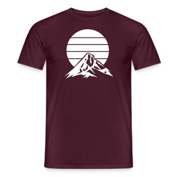 mountains mountains - Men's T-Shirt - brick red - Front - AI Model Male 178 light (178cm)